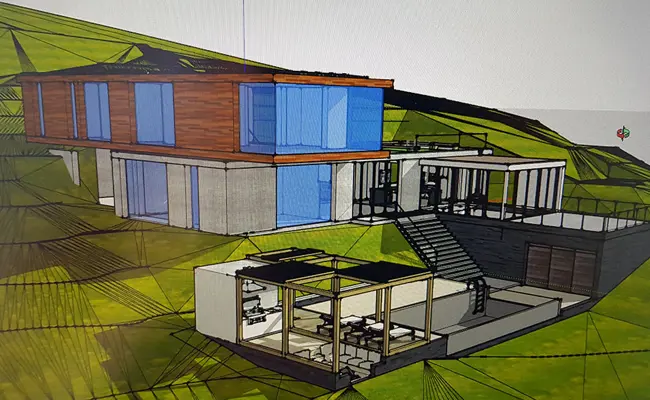 3D render of new build smart home