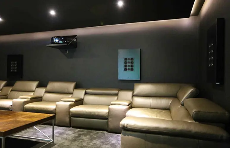 Home cinema leather seats