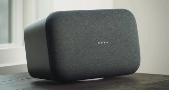Google Home Max on a table