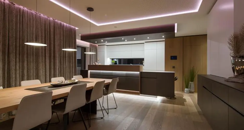 home automation lighting kitchen diner