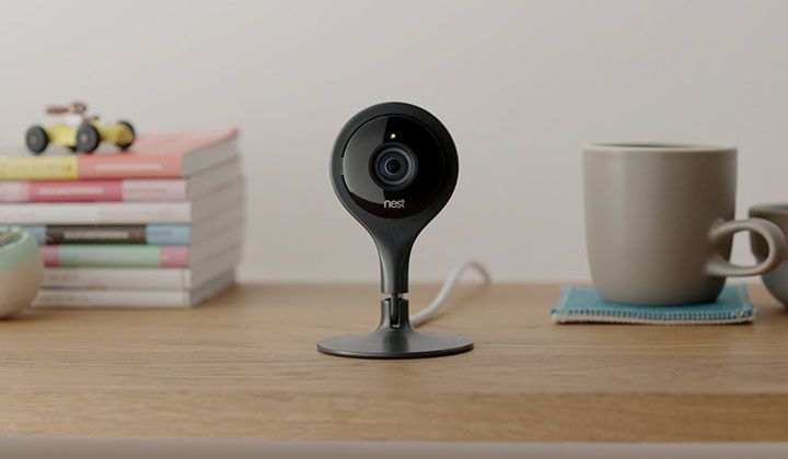 Nest camera on table