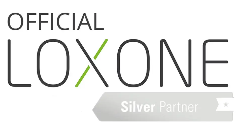 Loxone logo with silver partner badge