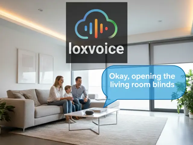 family issuing a command to their loxone smart home via google home