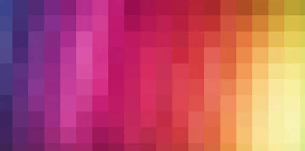 Pixels of various colours