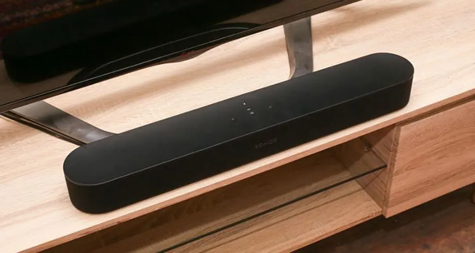 Sonos beam on TV stand